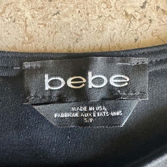 BeBe  black crop top SMALL  NWOT - Picture 5 of 10